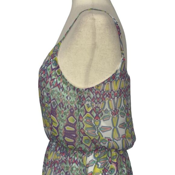 EVERLY ABSTRACT GEOMETRIC SLEEVELESS BLOUSON DRESS WOMEN'S SIZE MEDIUM - Picture 5 of 13